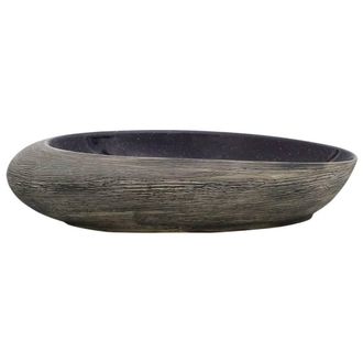 Berkfield Home Durable Countertop Basin Purple & Grey Oval 59x40x14 cm Ceramic | Size: 59 x 40 x 14 cm
