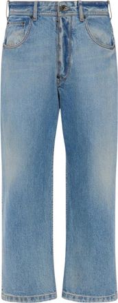 Maison Margiela Rechtgesneden cropped jeans - Heren - Regular Fit Jeans - Blauw - W30 - Katoen - Jeans