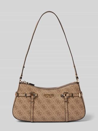 Guess Handtasche mit Logo-Muster Modell LEONA in Hellbraun, Gr&ouml;&szlig;e 1