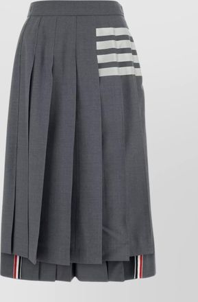 Thom Browne wool pleated midi skirt