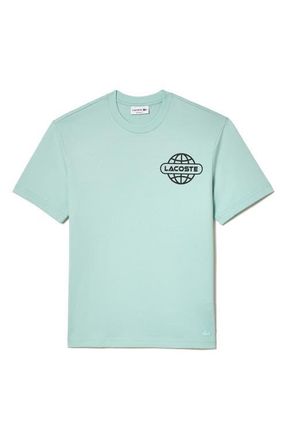 Lacoste Relaxed Fit Logo Cotton Graphic T-Shirt in Pastille at Nordstrom, Size 8