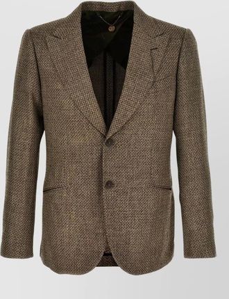 Maurizio Miri single-breasted herringbone blazer