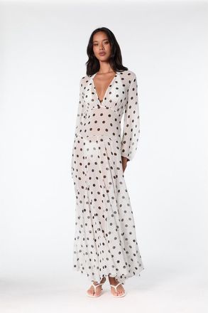 Nicholas Marella Dress in Ivory/black Polka Dot at Nordstrom, Size X-Small