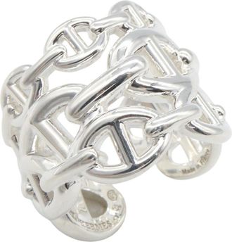 Herm&egrave;s Silver Silver 925 Band Ring (Pre-Owned)