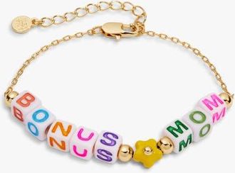 Alex and Ani Bonus Mom Alphabet Bead Linear Bracelet in Gold at Nordstrom