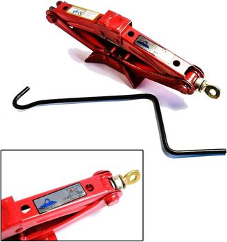 Trade Shop Trade Shop - Gato Elevador Manual Pant&oacute;grafo Gato 2 Toneladas Ruedas Coche 2000 Kg