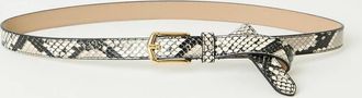 B-Low The Belt Womens Calvin Python Leather Belt In White/gold