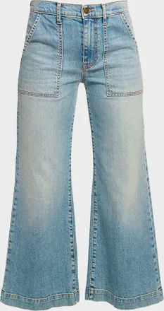 Ramy Brook Clifford Cropped Wide-Leg Jeans