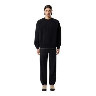 Stone Island Sweatshirts, male, Black, Size: 2XL Cotton Fleece Sweatshirt