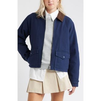 BP. Cotton Canvas Barn Jacket in Navy Iris at Nordstrom Rack, Size Xx-Small