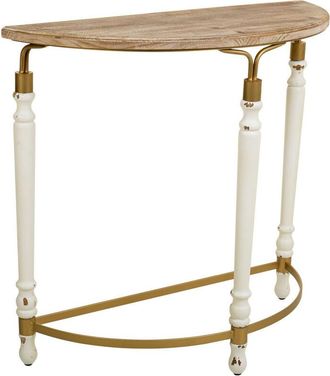 Wanderlust Deco Recibidor De Madera Y Metal Marron 80x35,5x76