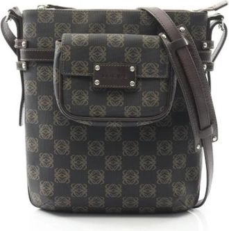Loewe Pre-owned Canvas Schoudertas - Dames - Vintage Schoudertas - Zwart - ONE Size - Vintage