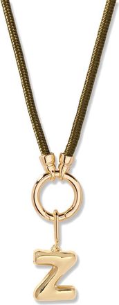 Brook & York Kai Initial Charm Necklace in Gold/Olive Z at Nordstrom