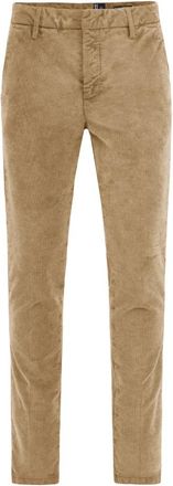 Bomboogie Chino in velluto armaturato - Heren - Broeken - Beige - Maat: W33 Katoen