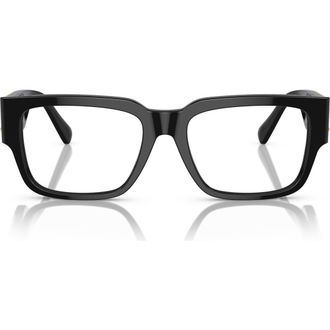 Versace 55mm Square optical glasses in Shiny Black at Nordstrom