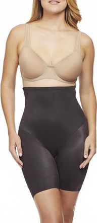 Naomi & Nicole Luxe Shaping High-Waist Thigh Slimmer Shapewear In Black