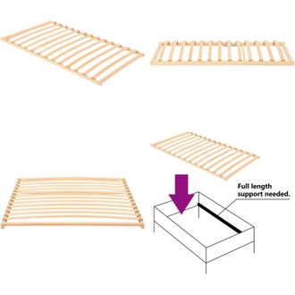 vidaXL Rete a Doghe con 13 Doghe 120x200 cm - Letto a doghe - Doghe in legno
