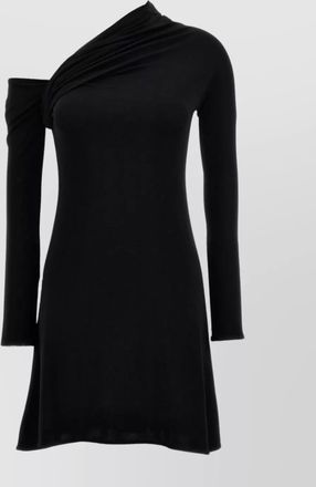 Courr&egrave;ges draped one-shoulder mini dress