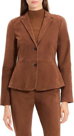 Theory Shaped Suede Blazer in Caramel - D3G at Nordstrom Rack, Size 14
