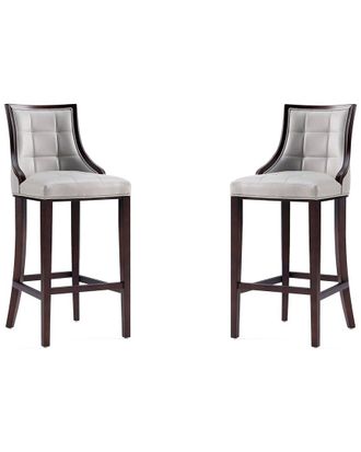 Manhattan Comfort Set Of 2 Fifth Avenue Barstools