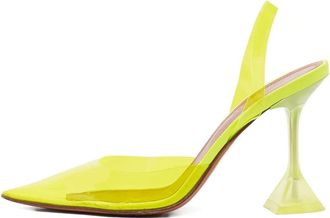 Amina Muaddi Pre-owned 95 mm Holli slingback pumps - Geel