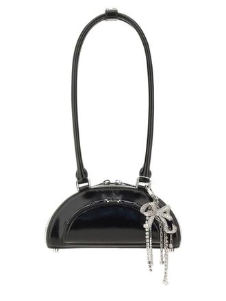 Self Portrait Mini Shoulder Bag With Glossy Finish