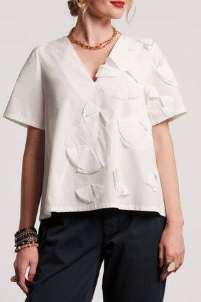 Frances Valentine Schooner Top Flowers in White at Nordstrom, Size X-Large