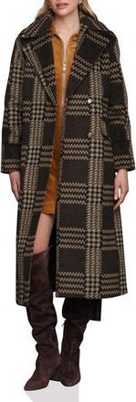 Avec Les Filles Plaid Belted Coat in Chocolate Plaid at Nordstrom Rack, Size Xx-Large