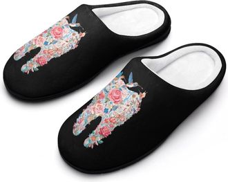 Generic Dentist Dental Tooth Floral Hummingbird Funny Mens Cotton Slippers Soft Non-Slip Rubber Sole House Slipper Indoor Outdoor