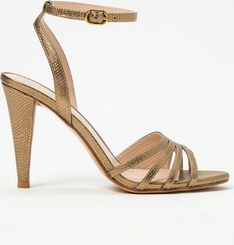 Twinset Sandalo Twinset in pelle laminata stampa lucertola