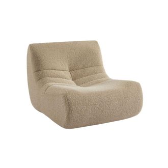 Sweeek M&oacute;dulo para sof&aacute; modular en tejido efecto alpaca, 1 plaza, beige