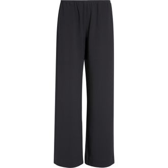 Leset Arielle Crepe Wide Leg Pants in Black at Nordstrom, Size X-Large