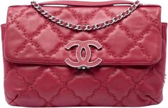 Chanel Pre-owned Hamptons Flap - Dames - Vintage Schoudertas - Rood - ONE Size - Leer - Vintage