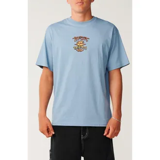 Rip Curl Arch Search Cotton Graphic T-Shirt in Light Navy at Nordstrom, Size X-Large