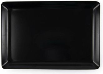 Excelsa Vassoio da Portata Rettangolare, Melamina, Nero - Excelsa