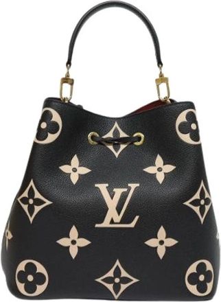 Louis Vuitton Tweedehands Canvas Louis Vuitton tassen - Dames - Vintage Tas - Zwart - ONE Size - Vintage