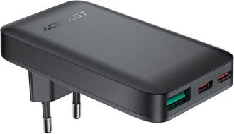 OEM Cargador De Pared Plano Ultrafino Gan 2 Usb-c Usb-a De 65 W - Negro