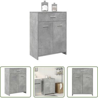 vidaXL Mobile da bagno - Mobile da Bagno Grigio Cemento 60x33x80 cm in Legno tecnico