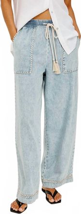 Rails Campo Pant In Bleached Indigo Blanket Stitch