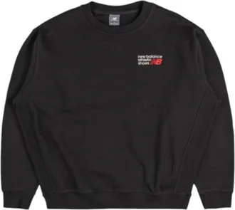New Balance Athletics Premium Logo Crew Relaxed Fit Sweatshirt Asia Sizing Black MT41547-BK