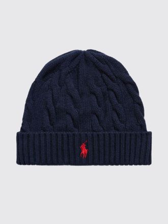 Polo Ralph Lauren Wool and Cashmere Blend Beanie with Contrast Pony Logo