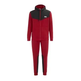 Lonsdale Tweekleurig trainingspak van katoenmix voor heren (Donkerrood/grijs)