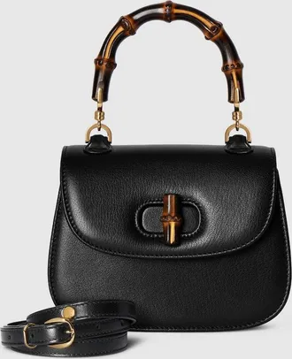 Gucci Bamboo 1947 Mini Bag, Black, Leather