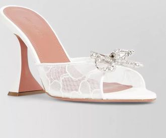 Amina Muaddi rosie crystal bow open toe sandals
