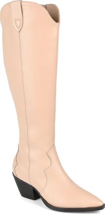 Journee Collection Extra Wide Calf Womens Genuine Leather Tru Comfort Foam Pryse Boot