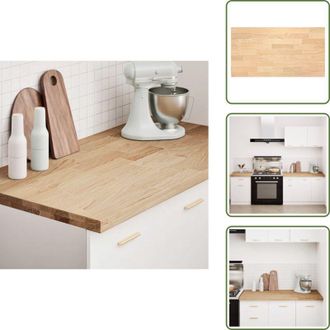 vidaXL The Living Store Piano di Lavoro Cucina 120x63,5x4 cm Legno Massello Rovere - Piano di lavoro cucina