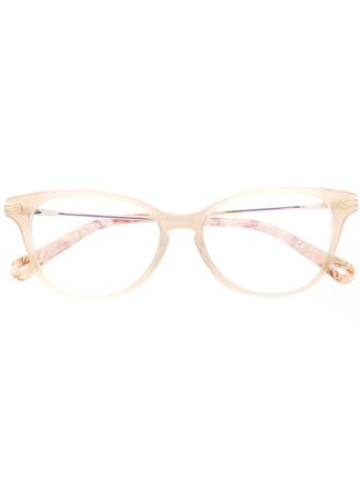Chlo&eacute; cat eye frame glasses - women - Metal/Acetate - 52 - Neutrals