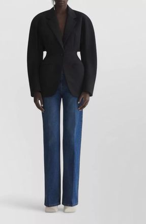 MUGLER blazer jacket notched lapels padded shoulders