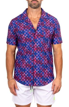 Maceoo Marthy Purple Camp Shirt at Nordstrom, Size 3