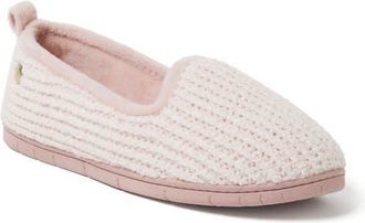 Dearfoams Rachel Marled Chenille Closed Back Slipper in Pale Mauve at Nordstrom, Size X-Large